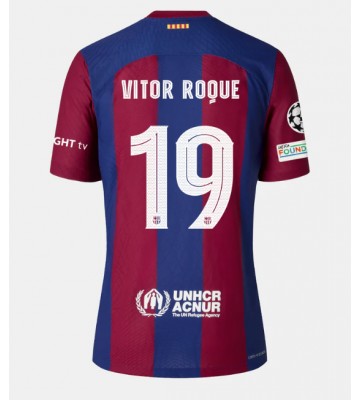 Barcelona Vitor Roque #19 Replika Hjemmebanetrøje 2023-24 Kortærmet